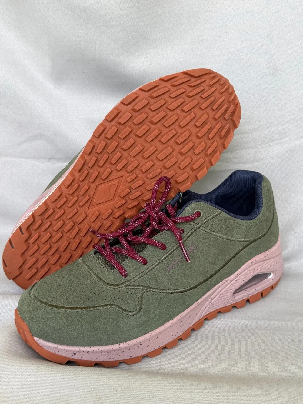 Skechers Women's Uno Rugged-Earthy Vibes Sneaker Leather Upper Stand On Air